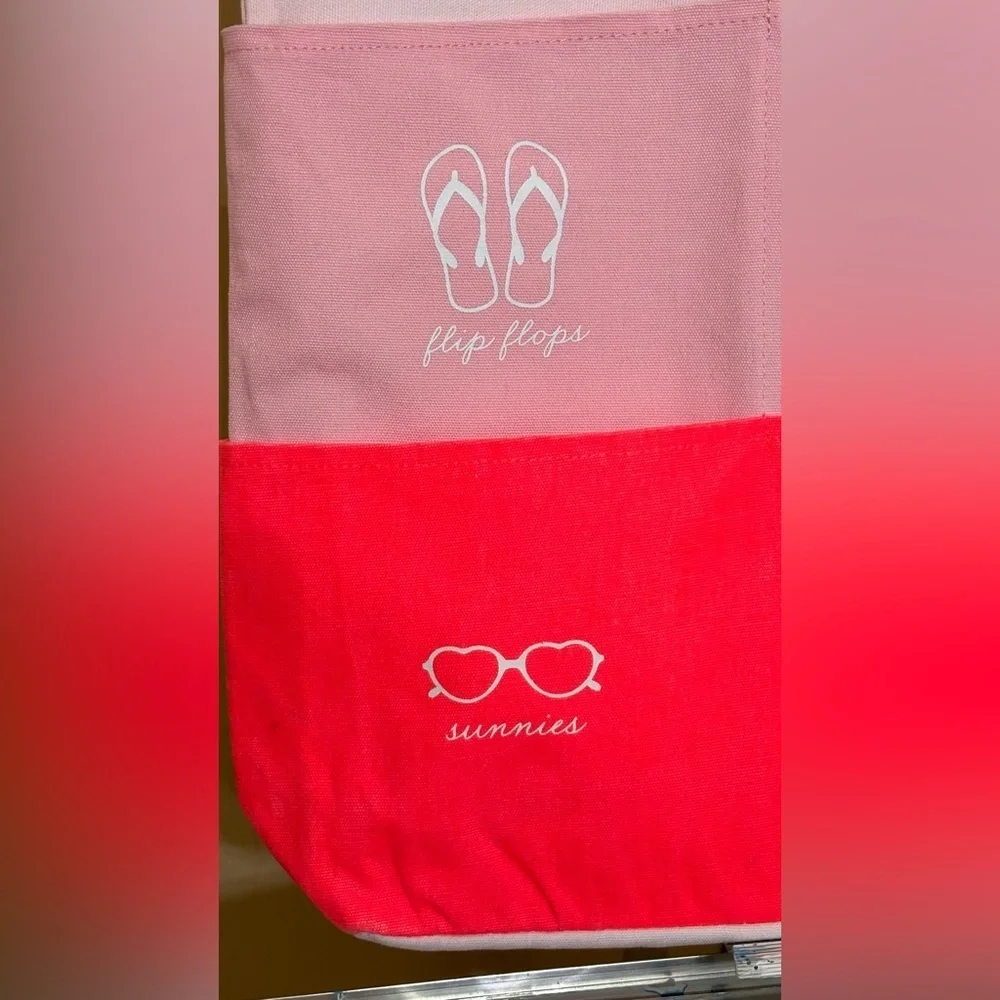 Victoria's Secret Pink and Red BeachTote Bag